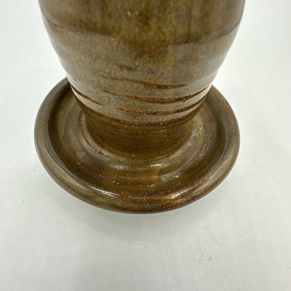 Toothbrush Toothpaste Holder Pottery Signed Handmade Farmhouse Country Bathroom - Picture 9 of 9